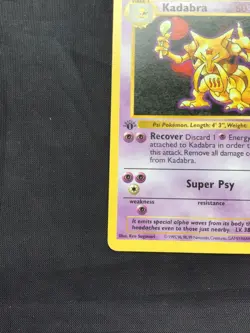 Pokemon Cards: Base Set 1st Edition Uncommon: Kadabra 32/102 - Image 5