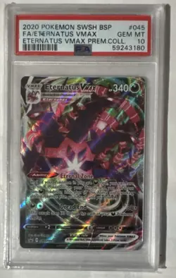 2020 POKEMON SWSH BLACK STAR PROMO #045 FULL ART ETERNATUS VMAX PSA 10 GEM MINT - Image 1
