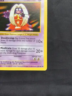 Pokemon Cards: Base Set 1st Edition Uncommon: Jynx 31/102 - Image 4