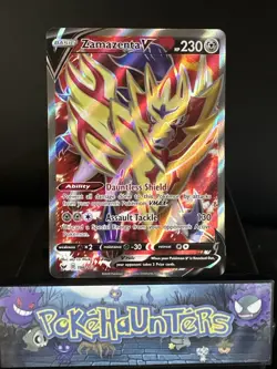 Pokemon Card Zamazenta V 196/202 Sword & Shield Base Full Art Ultra Rare NM - Image 1