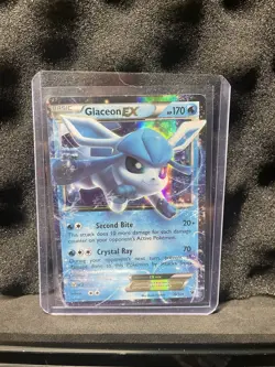 Pokemon TCG Glaceon EX Ultra Rare Card 20/124 XY Fates Collide 2016 NM Condition - Image 1