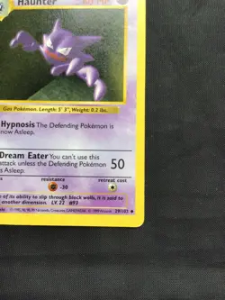 Pokemon Cards: Base Set 1st Edition Uncommon: Haunter 29/102 - Image 4