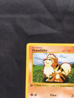 Pokemon Cards: Base Set 1st Edition Uncommon: Growlithe 28/102 - Image 2