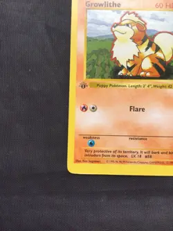 Pokemon Cards: Base Set 1st Edition Uncommon: Growlithe 28/102 - Image 5