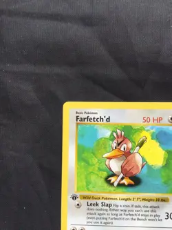 Pokemon Cards: Base Set 1st Edition Uncommon: Farfetch'd 27/102 - Image 2