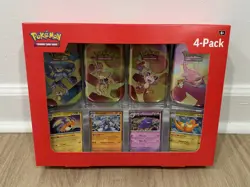 NEW Pokemon 4 Mini Tins 4 Promo Cards Bundle 151 Sam's Club IN HAND - Image 1