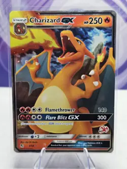 Pokemon TCG Charizard GX Holo Ultra Rare Card Hidden Fates 9/68 - Image 1