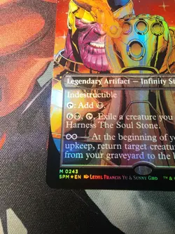 MTG Magic The Gathering The Soul Stone 0243 Borderless Foil Spider-Man Thanos - Image 5