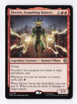 Electro, Assaulting Battery 0076 (R) MTG Marvel's Spider-Man (SPM) - Image 1