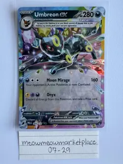 Pokemon TCG Umbreon EX 060/131 Double Rare Holo Card Prismatic Evolutions - Image 1