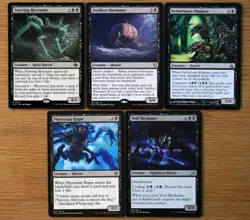 Set of 10 Black Horror Creatures *Magic MTG Commander* Sauron, the Necromancer - Image 3