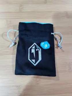 Final Fantasy Pre release Felt Dice Bag And 10 Sided Die - Image 1