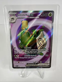 Sinistcha ex 189/167 Twilight Masquerade (TWM) Near Mint Full Art Pokemon Card - Image 1