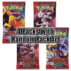 4 Destined Rivals Pokemon Booster Packs - Ebay Live - Rip & Ship - Image 1