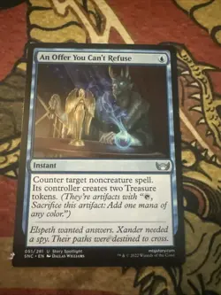 Mtg Magic New Capenna An Offer You Can’t Refuse Miscut Dull Cut Misprint Error - Image 1