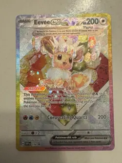 2025 Pokemon SVP Prismatic Evolutions Eevee EX 174 Black Star Promo - Image 1