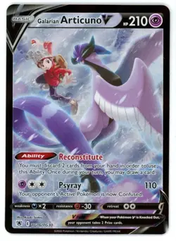 Galarian Articuno V TG16/TG30 Astral Radiance Trainer Gallery Pokemon Card - Image 1
