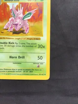 Pokemon Cards: Base Set 1st Edition Uncommon: Nidorino 37/102 - Image 4