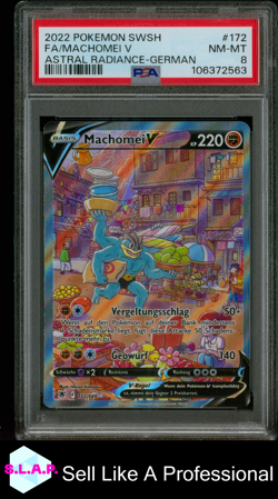 FA/MACHOMEI V ASTRAL RADIANCE-GER POKEMON SWSH ASTRAL RADIANCE 2022 172 PSA 8 - Image 1