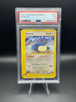 2003 Pokemon Snorlax - 100/144 Skyridge Non-Holo - PSA 5 - Image 1