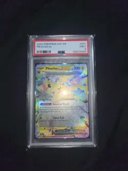2024 POKEMON SSP EN-SURGING SPARKS #057 PIKACHU EX PSA 9 - Image 1