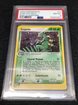 2003 Pokemon Sceptile 11/109 EX Ruby & Sapphire Holo PSA 8 WOTC - Image 1