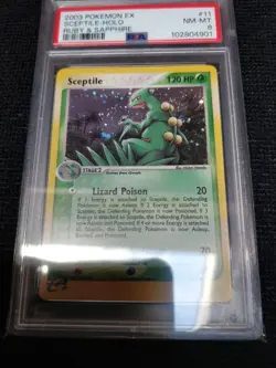 2003 Pokemon Sceptile 11/109 EX Ruby & Sapphire Holo PSA 8 WOTC - Image 2