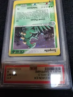 2003 Pokemon Sceptile 11/109 EX Ruby & Sapphire Holo PSA 8 WOTC - Image 3
