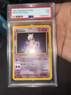 1999 Pokemon Game MeWTWO-Holo PSA 7 NEAR MINT Base Set #10 - Image 4