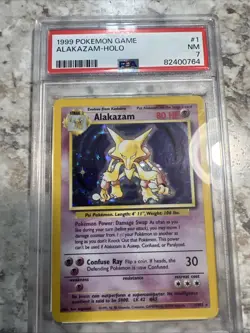 1999 Pokemon TCG Alakazam Base Set Holo Unlimited Rare PSA 7 🔥🔥🔥 - Image 1