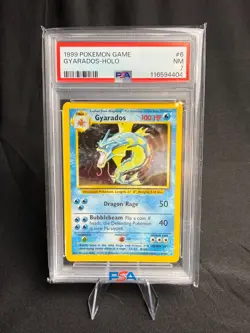 1999 POKEMON BASE SET UNLIMITED #6 / 102 Gyarados HOLO - PSA 7 - Image 3