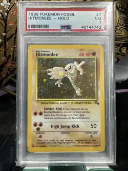 Hitmonlee #7 Slabbed & Graded Pokemon TCG Base Set PSA 7 - Image 1