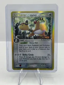 2006 Pokemon Holo Dragon Frontiers Stamped 1/101 Ampharos NM+ - Image 1