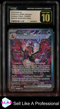 GLURAK EX POKEMON 234/091 2024 PALDEAS SCHICKSALE DEUTSCH CGC 10 PRISTINE - Image 1