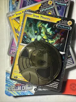 TCG Pokemon: Stellar Crown Checklane Blister Set, Roaring Moon And Iron Thorns - Image 3