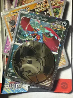 TCG Pokemon: Stellar Crown Checklane Blister Set, Roaring Moon And Iron Thorns - Image 4