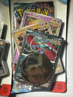 TCG Pokemon: Stellar Crown Checklane Blister Set, Roaring Moon And Iron Thorns - Image 5