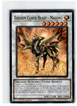 Yu-Gi-Oh! Golden Cloud Beast- Malong Common CYAC-EN082 Lightly Played 1st - Image 1