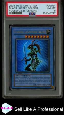 BLCK LUSTER SOLDIER YUGI EVO.S.D.-GER SYE YU-GI-OH! 2004 DE024 PSA 8 - Image 1