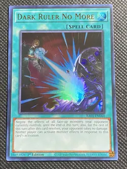YuGiOh! - Dark Ruler No More RA01-EN060 Ultra Rare 1st Edition Near Mint - Image 1