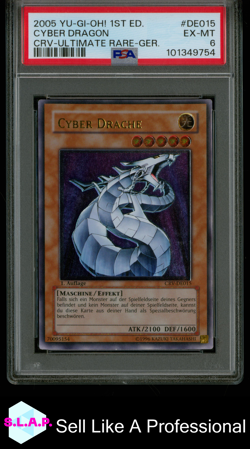 CYBER DRACHE YU-GI-OH! CRV-DE015 2005 REVOLUTION 1. AUFLAGE DEUTSCH PSA 6 - Image 1