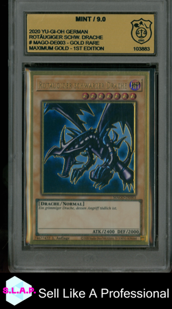 ROTAUGIGER SCHWARZER DRACHE YU-GI-OH MAXIMUM GOLD1. ED MAGO-DE003 2020 GE GSG 9 - Image 1