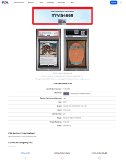 2021 Magic the Gathering M15 Soul of New Phyrexia Mythic List Card PSA 10 POP 1 - Image 3