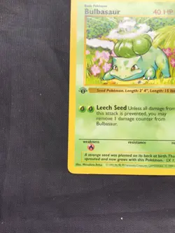 Pokemon Cards: Base Set 1st Edition Common: Bulbasaur 44/102 - Image 5