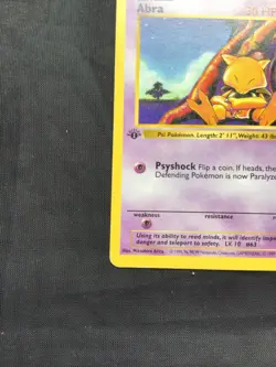 Pokemon Cards: Base Set 1st Edition Common: Abra 43/102 - Image 5