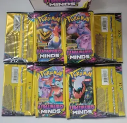 Pokemon Sun & Moon Unified Minds 23x 3-Card Booster Packs 2019 Sealed - Image 1
