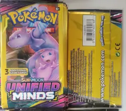 Pokemon Sun & Moon Unified Minds 23x 3-Card Booster Packs 2019 Sealed - Image 4