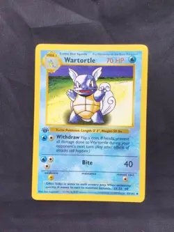 Pokemon Cards: Base Set 1st Edition Uncommon: Wartortle 42/102 - Image 1