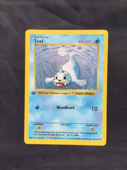 Pokemon Cards: Base Set 1st Edition Uncommon: Seel 41/102 - Image 1