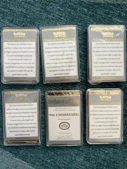 Lot of 6 - 23K Gold Plated Pokemon Trading Cards 1999 Burger King - Image 4